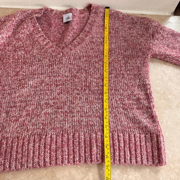 CAbi 4411 Red V Neck Liftoff Pullover Sweater Long Sleeve Womens Size S - Picture 10 of 14